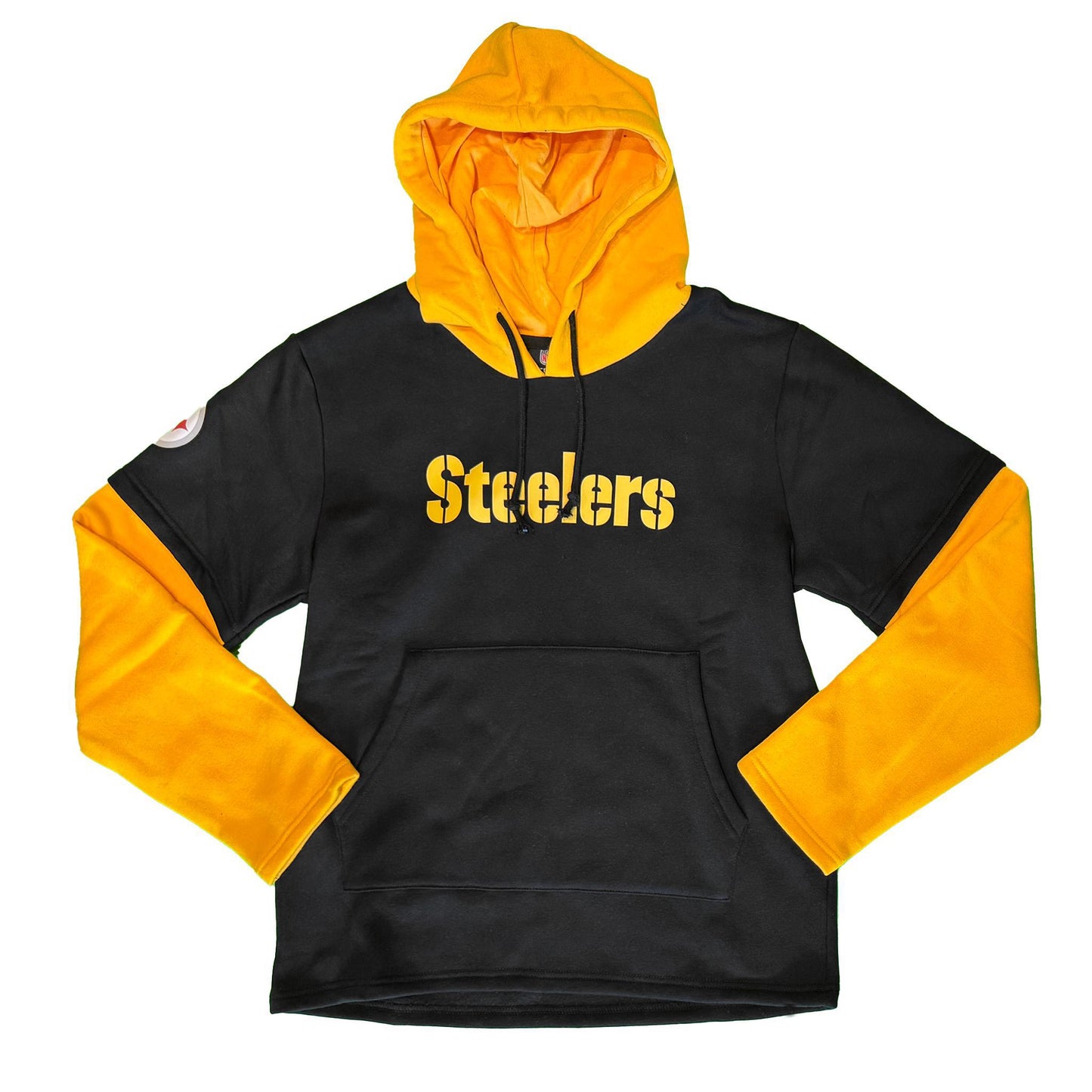 Pittsburgh Steelers Gold Wordmark Pullover Hoodie