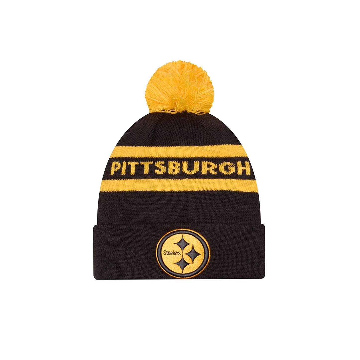 Pittsburgh Steelers New Era 2-Tone Knit Pom Beanie