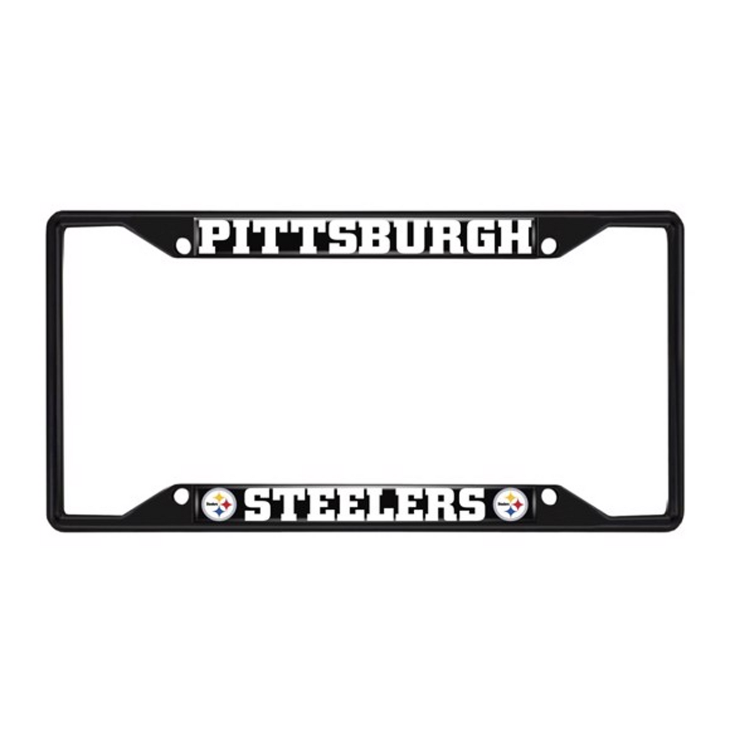 Pittsburgh Steelers Black Metal License Plate Frame