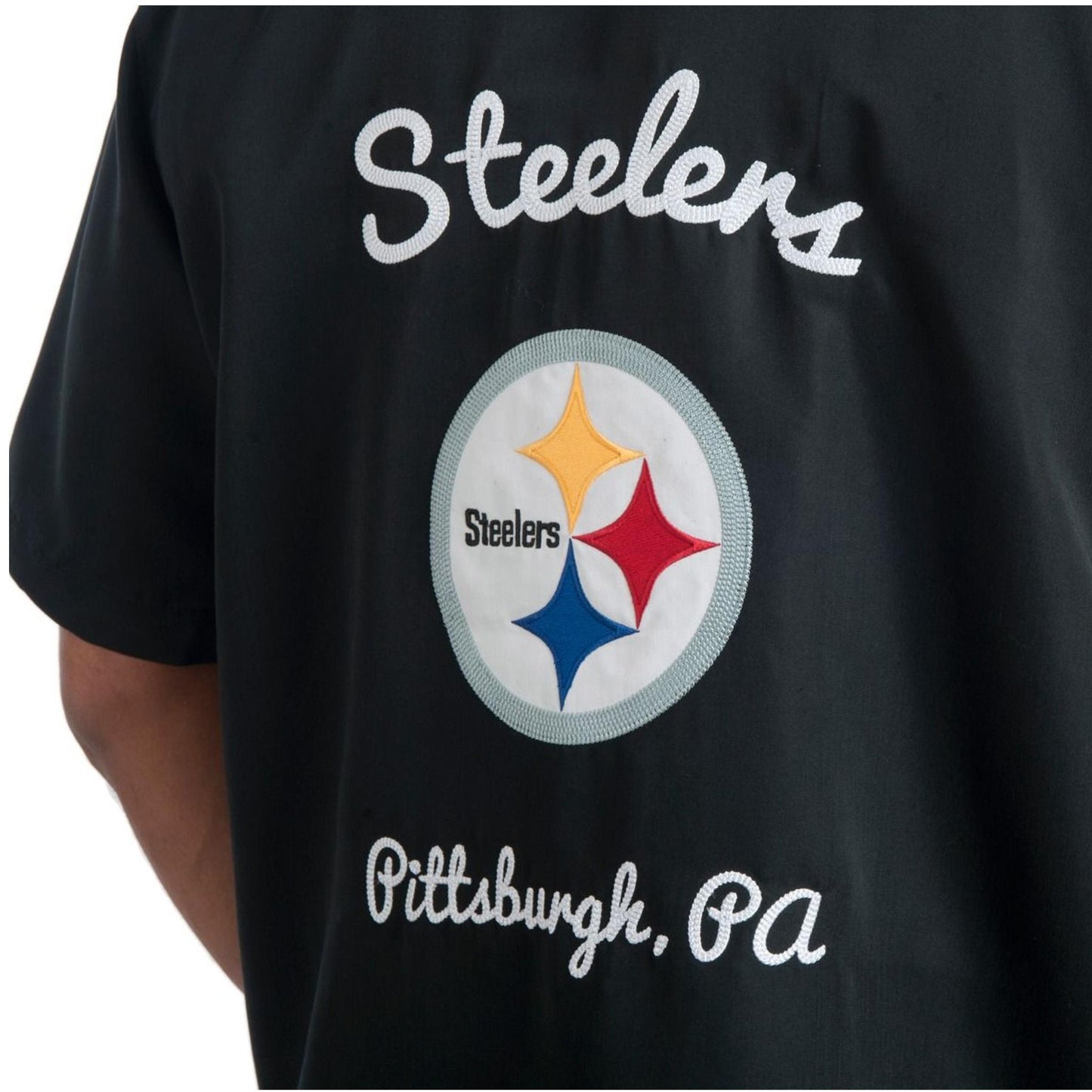 Pittsburgh Steelers Short Sleeve Bowling Strike Black Shirt