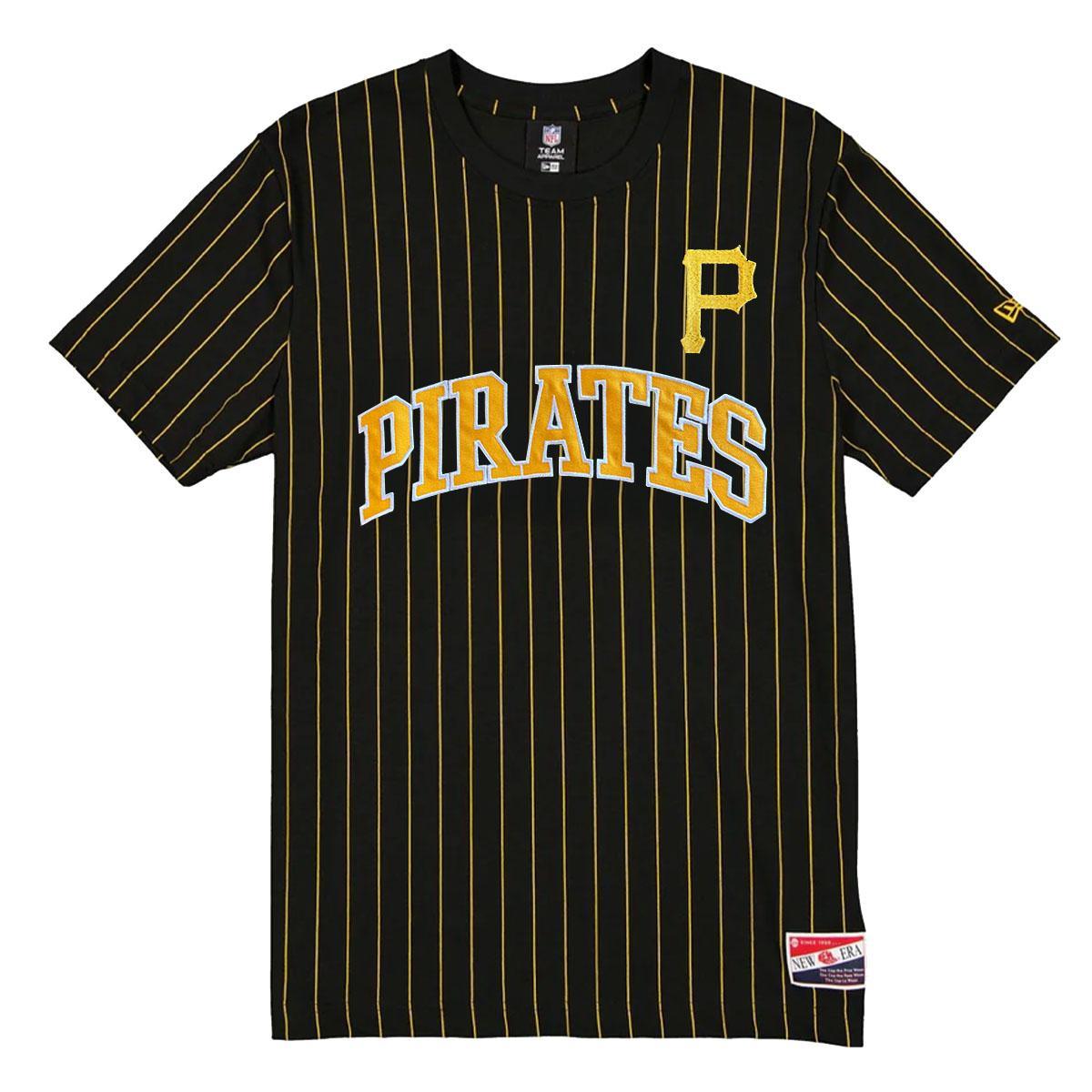 Pittsburgh Pirates Men's Pinstripe Twill Wordmark Tee