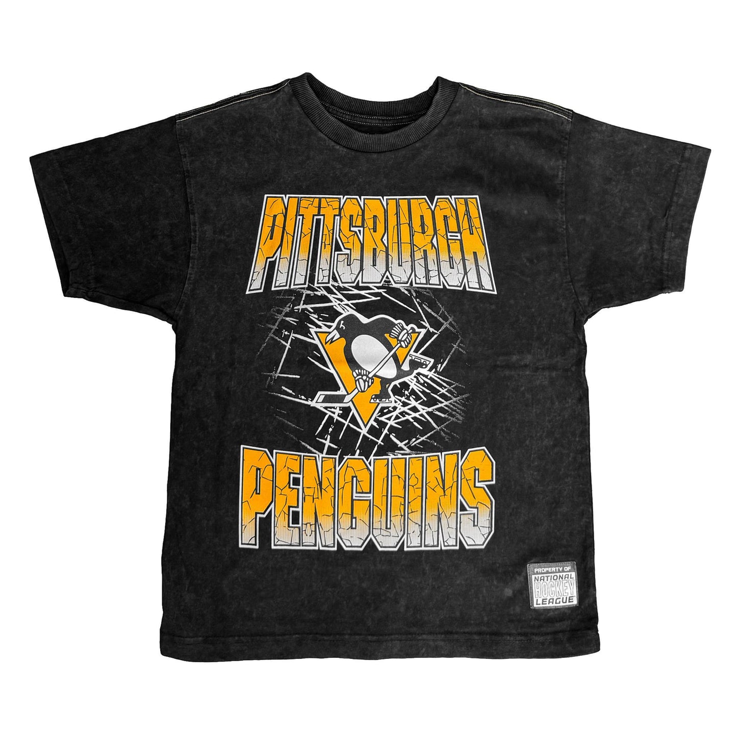 Pittsburgh Penguins Acid Wash Youth Tee