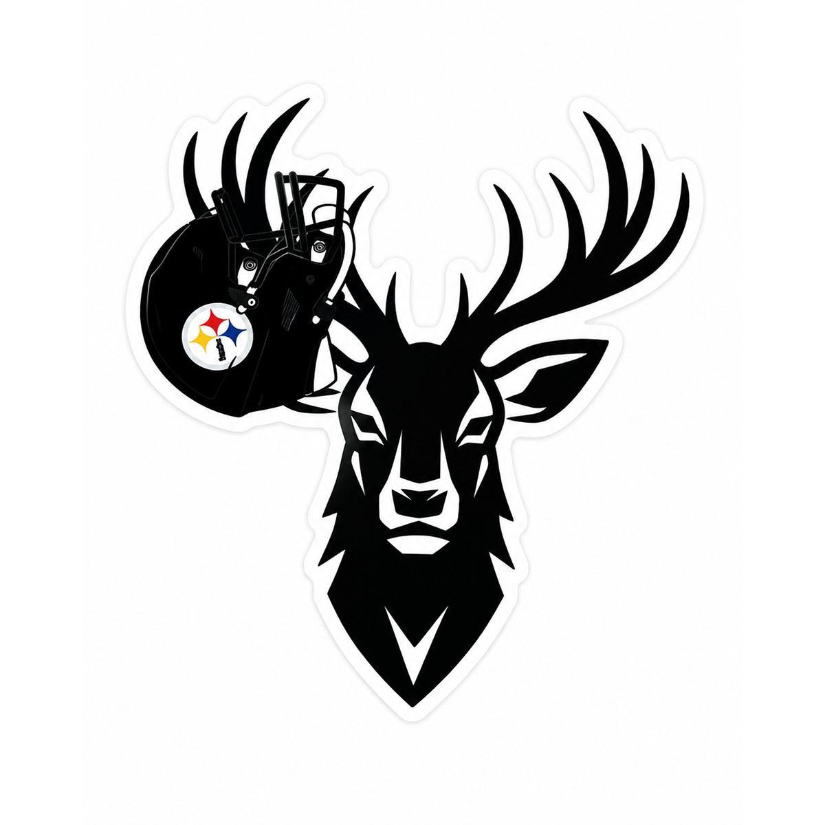 Pittsburgh Steelers Buck 3" Sticker
