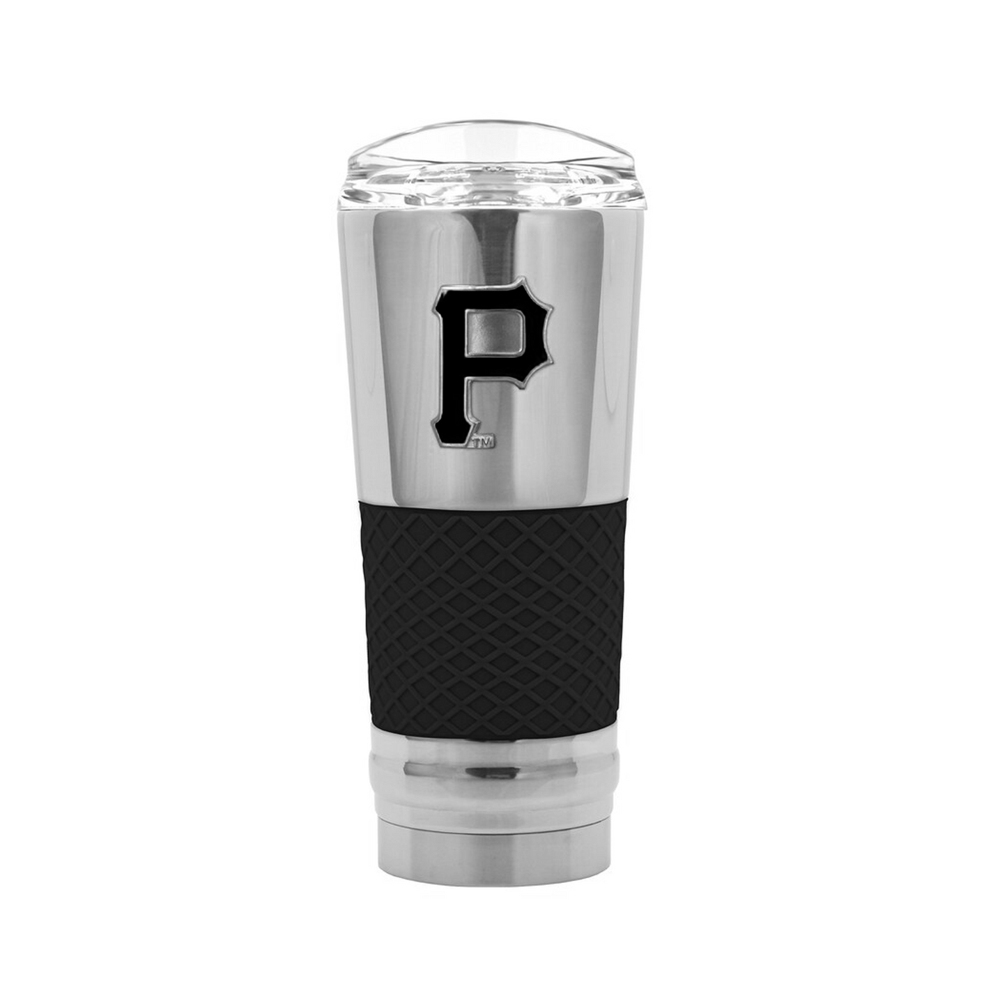 Pittsburgh Pirates Chrome Stainless Steel Silicone Grip 24oz Draft Tumbler w/ Lid