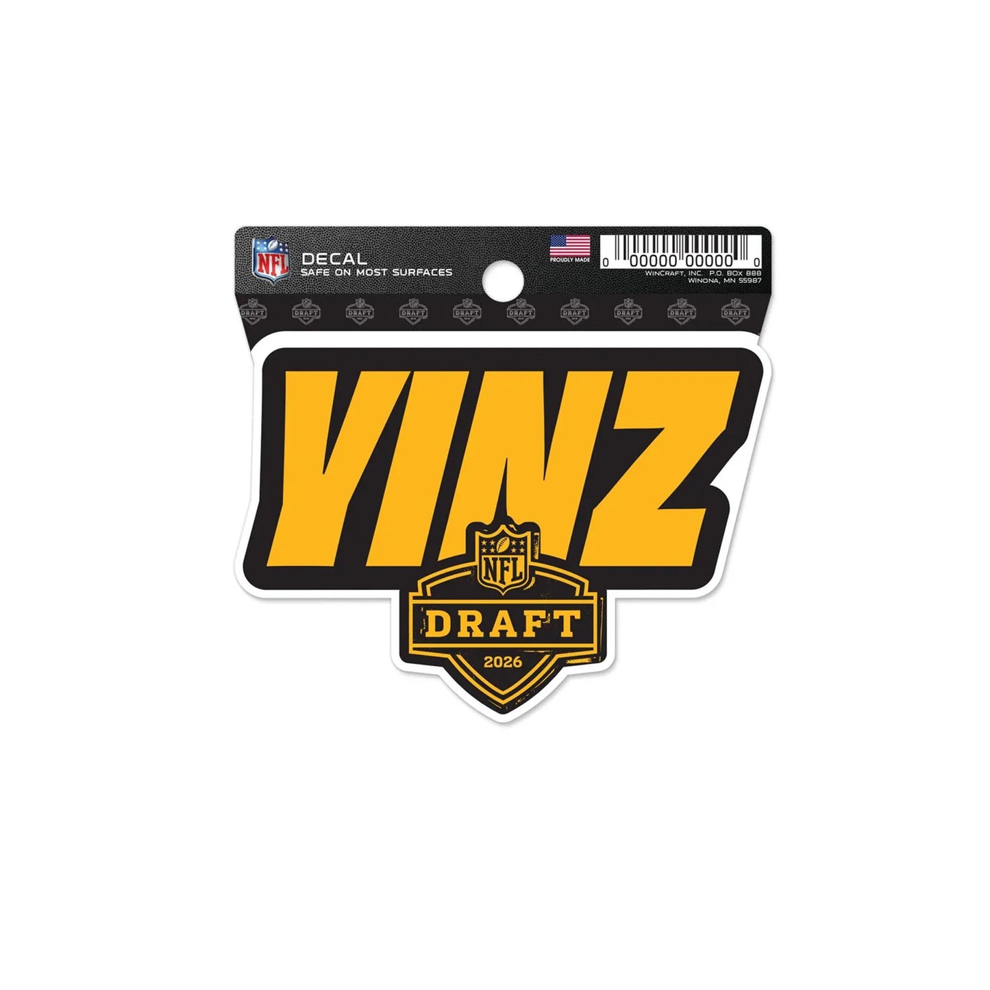 NFL Draft YINZ Clean Cut Decal 3" x 4"