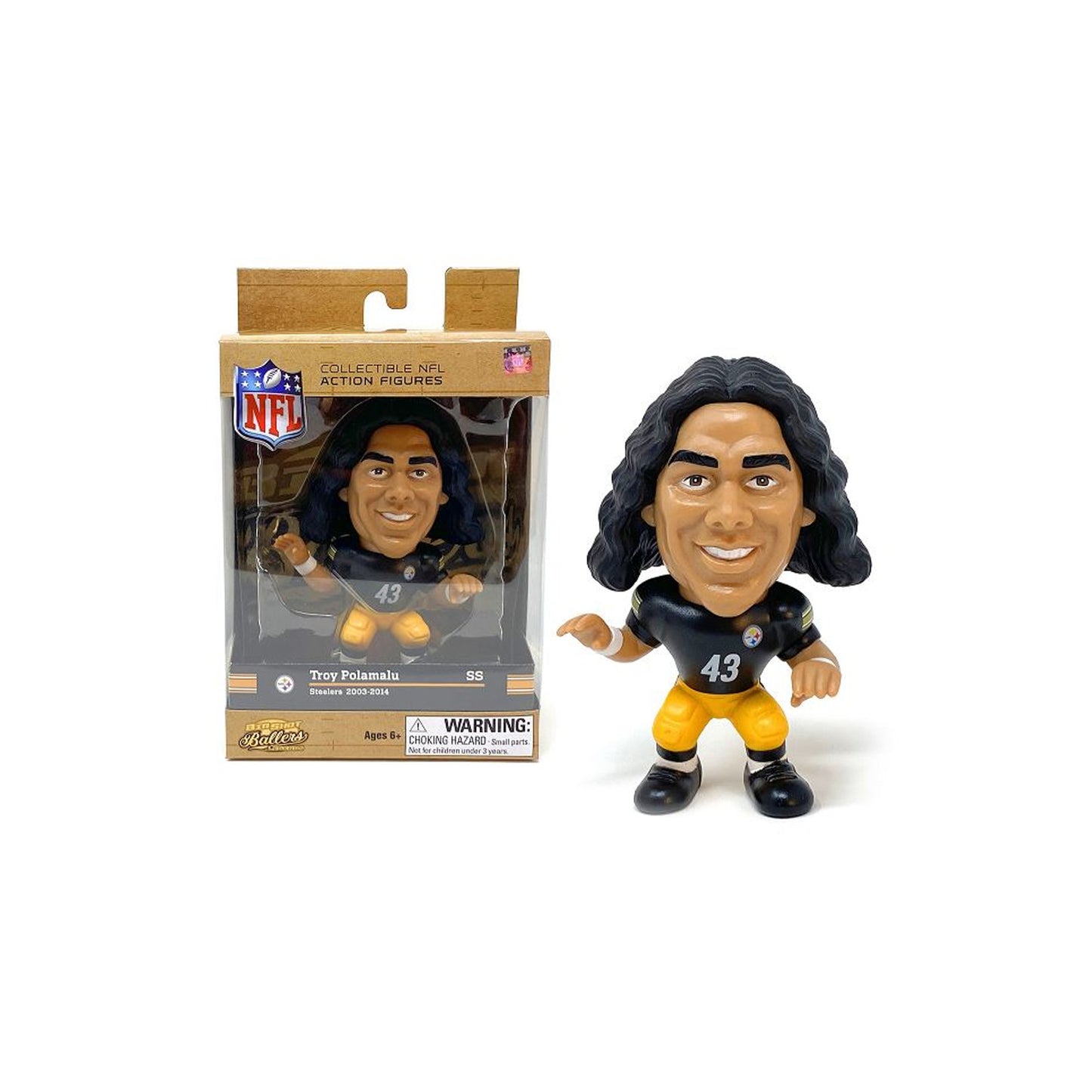Pittsburgh Steelers #43 Troy Polamalu Big Shot Baller Figurine