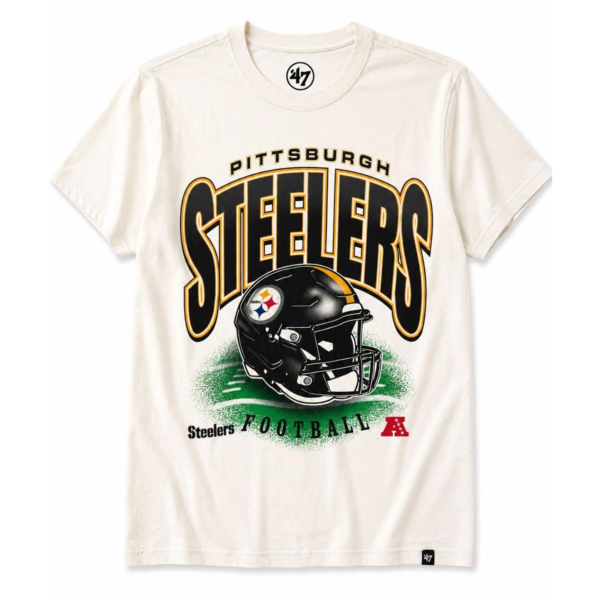 Pittsburgh Steelers '47 Sandstone Helmet Tee