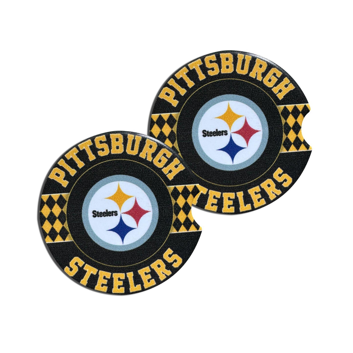 Pittsburgh Steelers Argyle Car Coasters