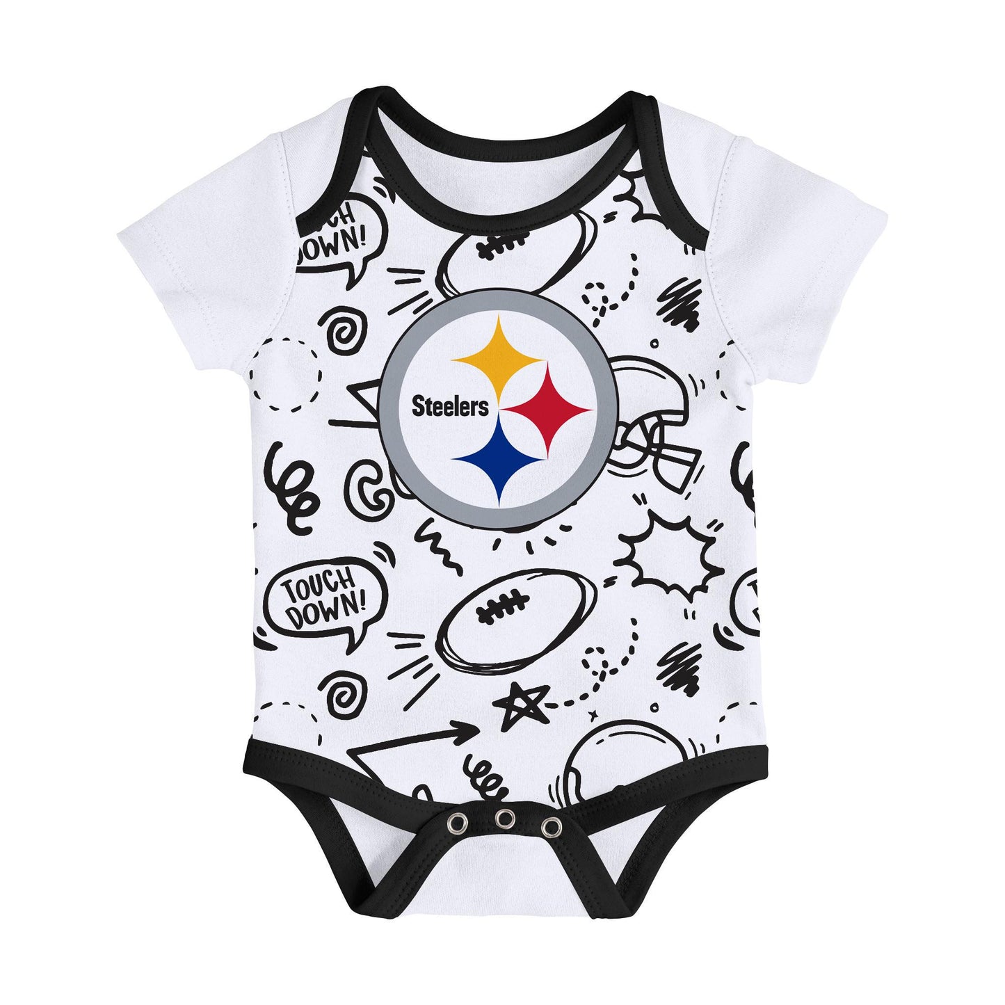 Pittsburgh Steelers 3-Piece Creeper Set