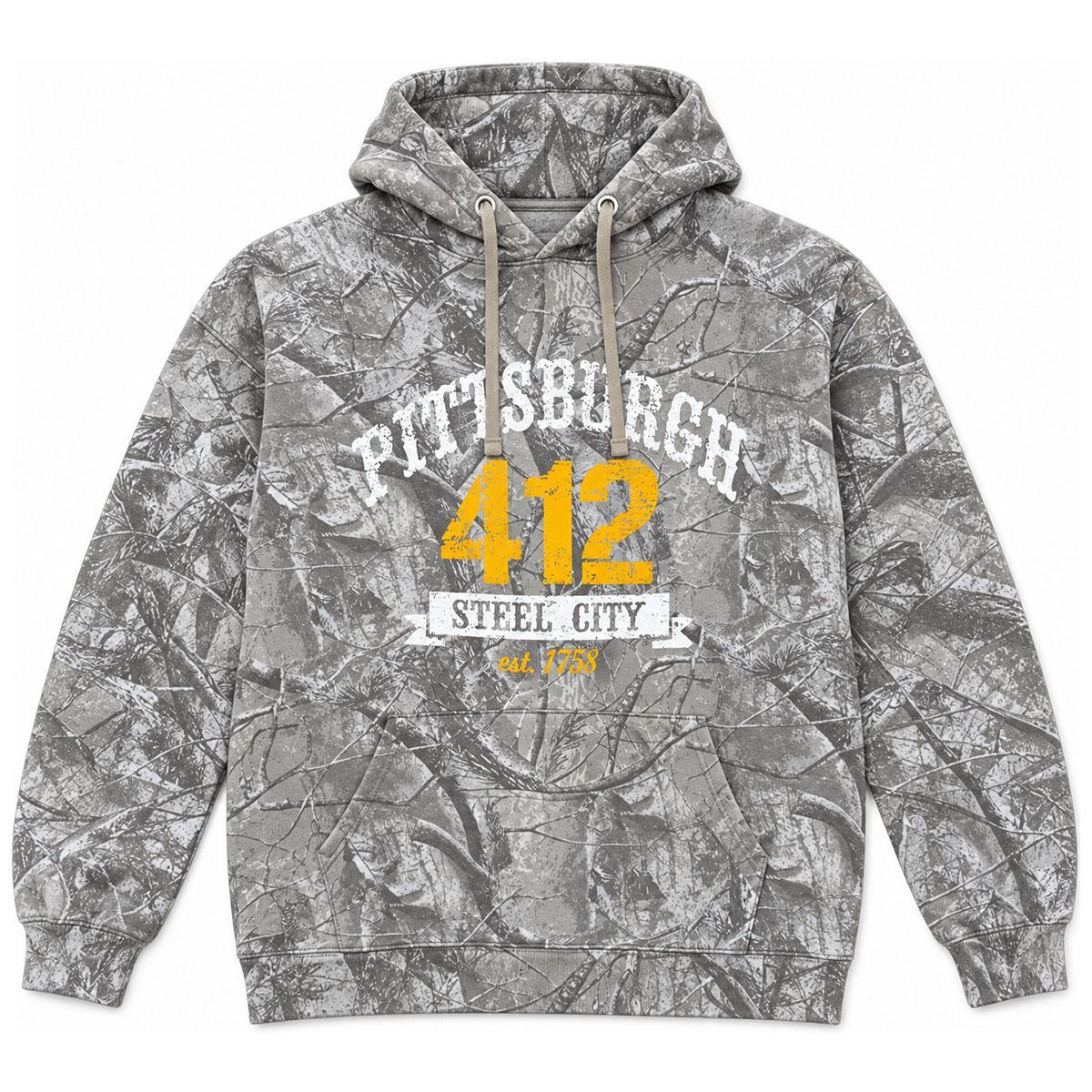 412 Steel City Washed Tree Camo Hoodie