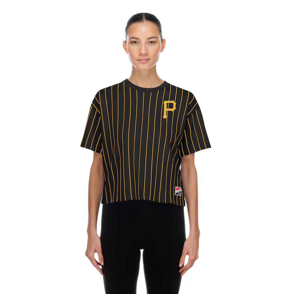 New Era Women's Vintage Pirates Pinstripe Crop Top