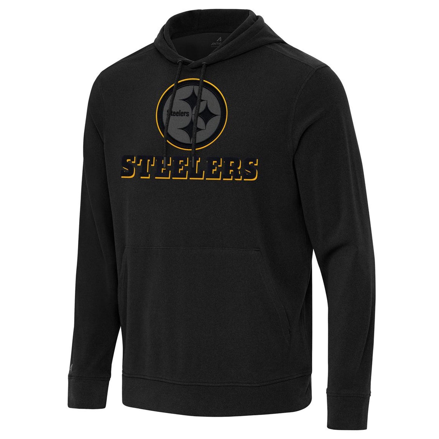 Pittsburgh Steelers Men's Antigua Omni Pullover Black Hooded Long Sleeve
