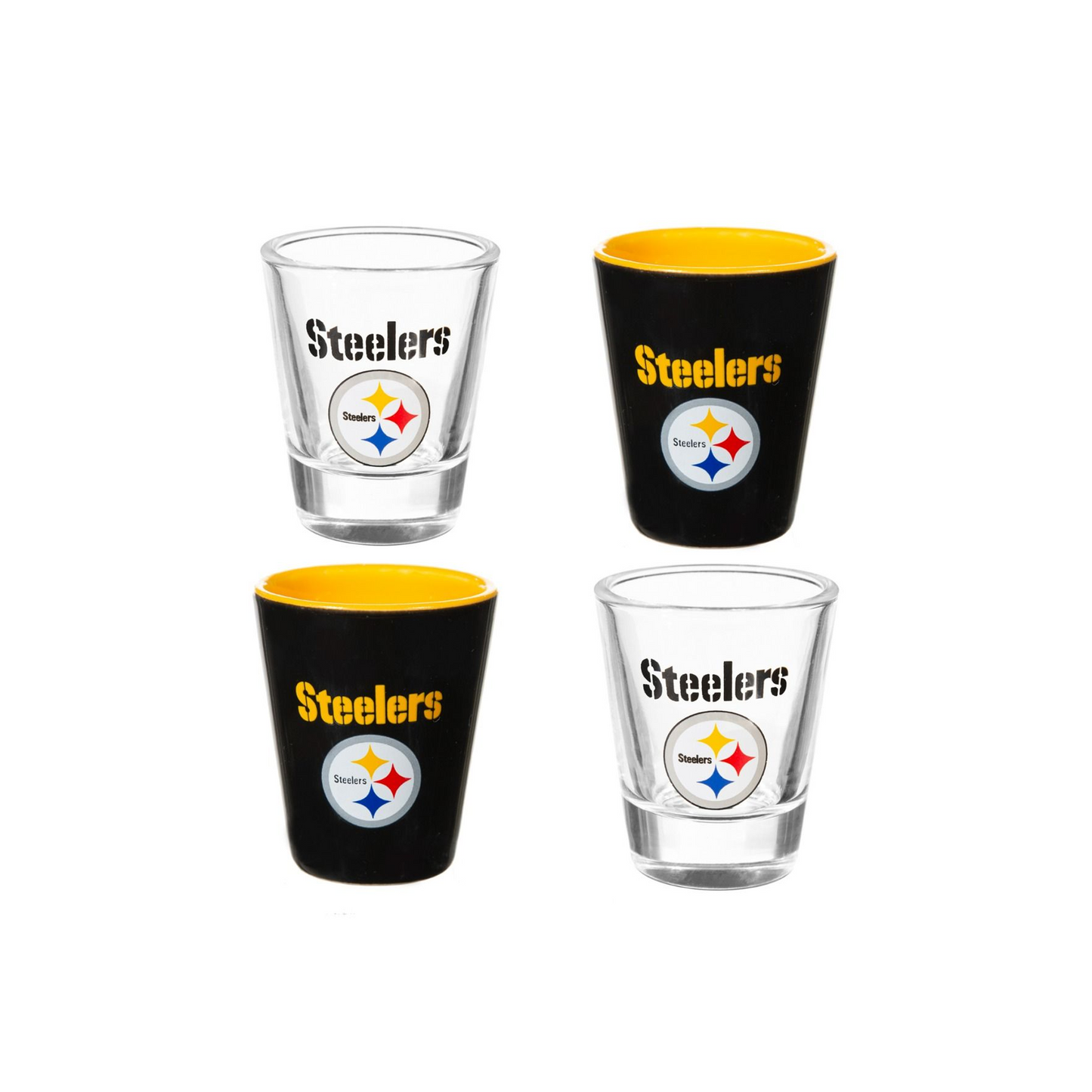 Pittsburgh Steelers Boxed Shot Glass 4-Pack