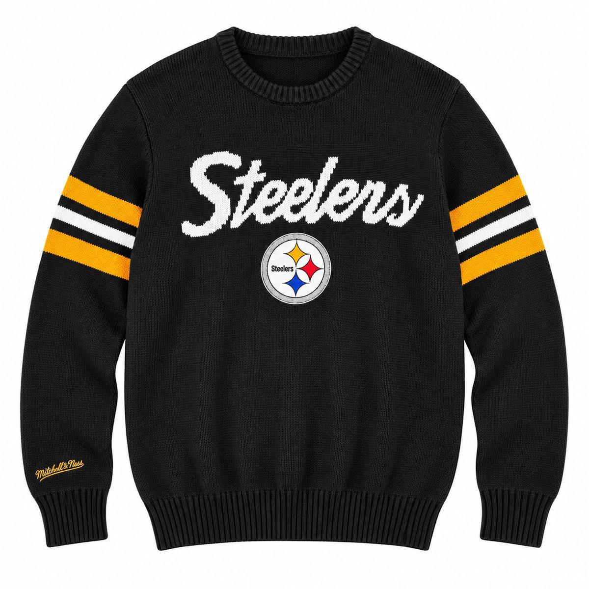 Mitchell & Ness NFL Team Logo Head Coach Crew Neck Sweater
