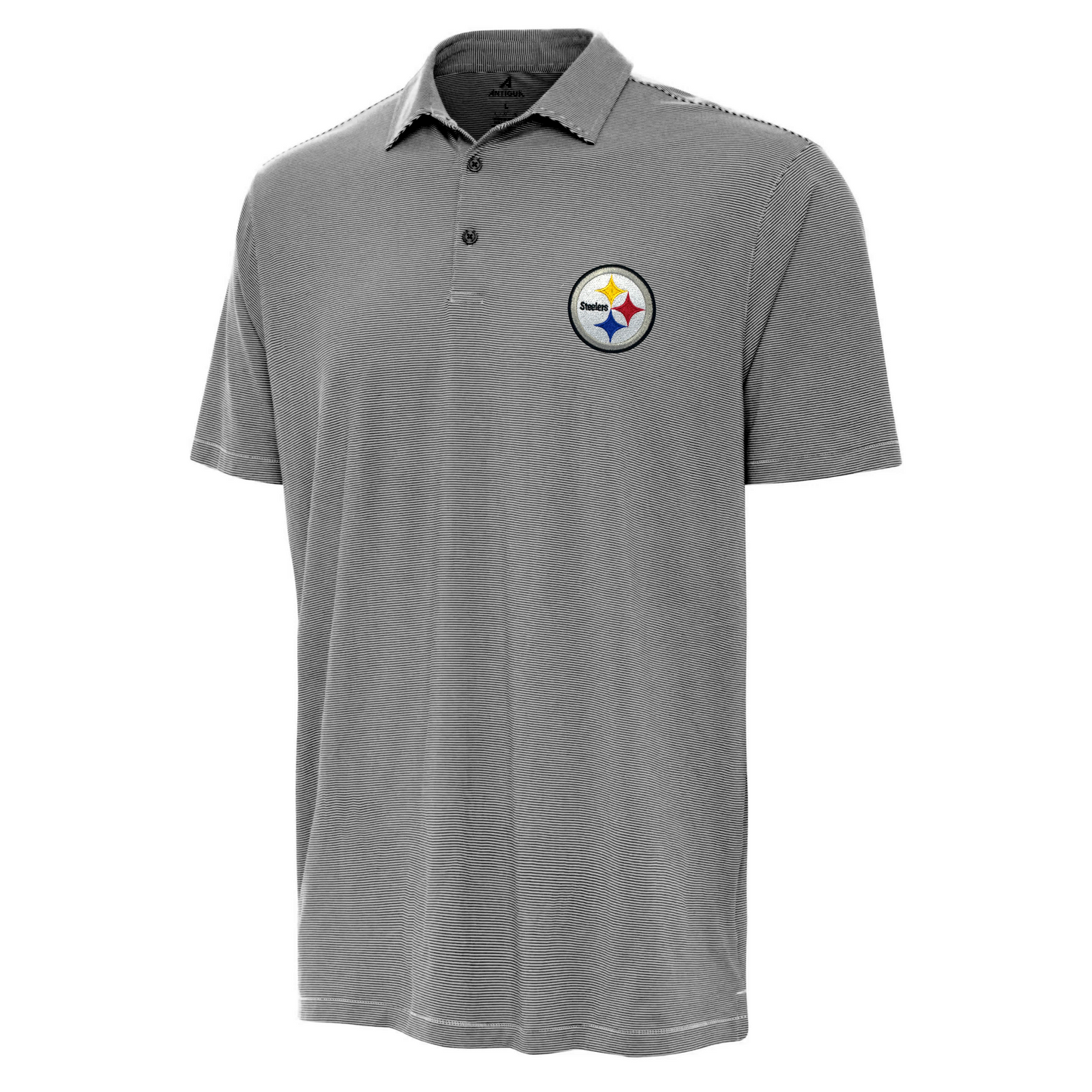 Pittsburgh Steelers Antigua Black/White Twine Polo