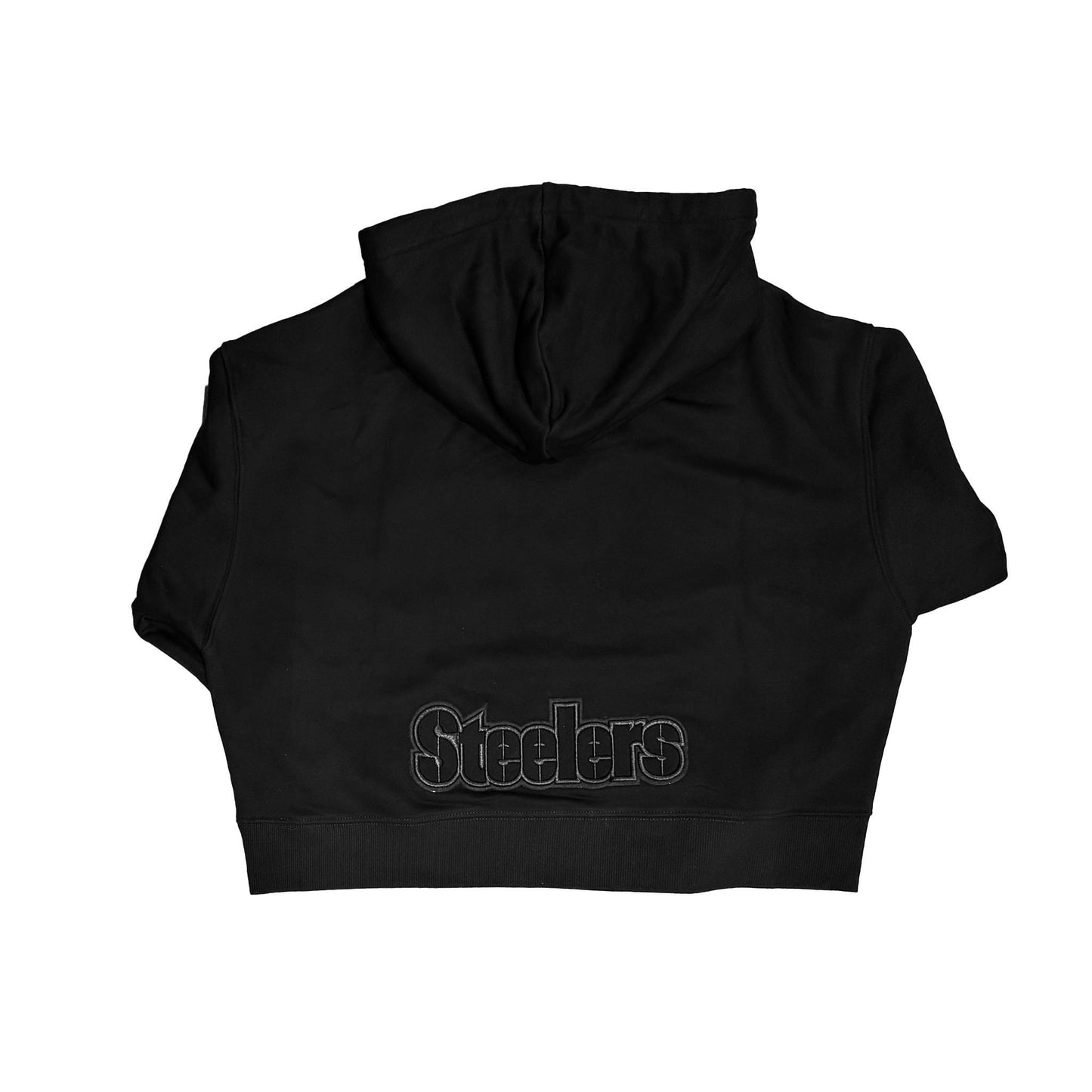 Pittsburgh Steelers Women's Pro Standard Blackout Cropped Hoodie
