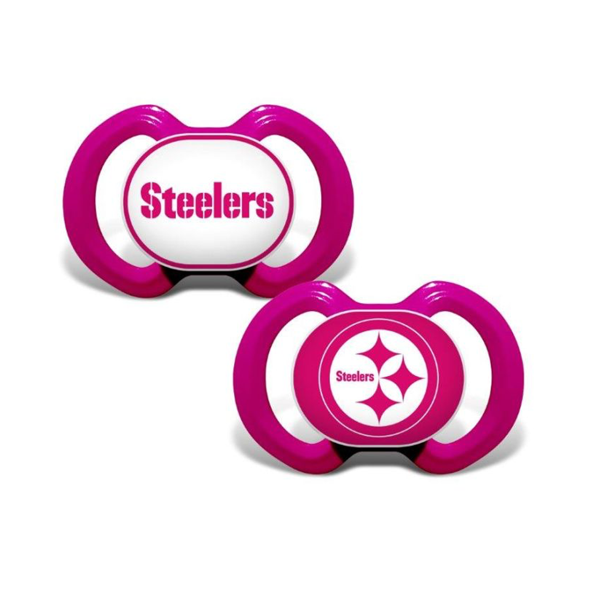 Pittsburgh Steelers Pink 2-Pack Baby Pacifiers