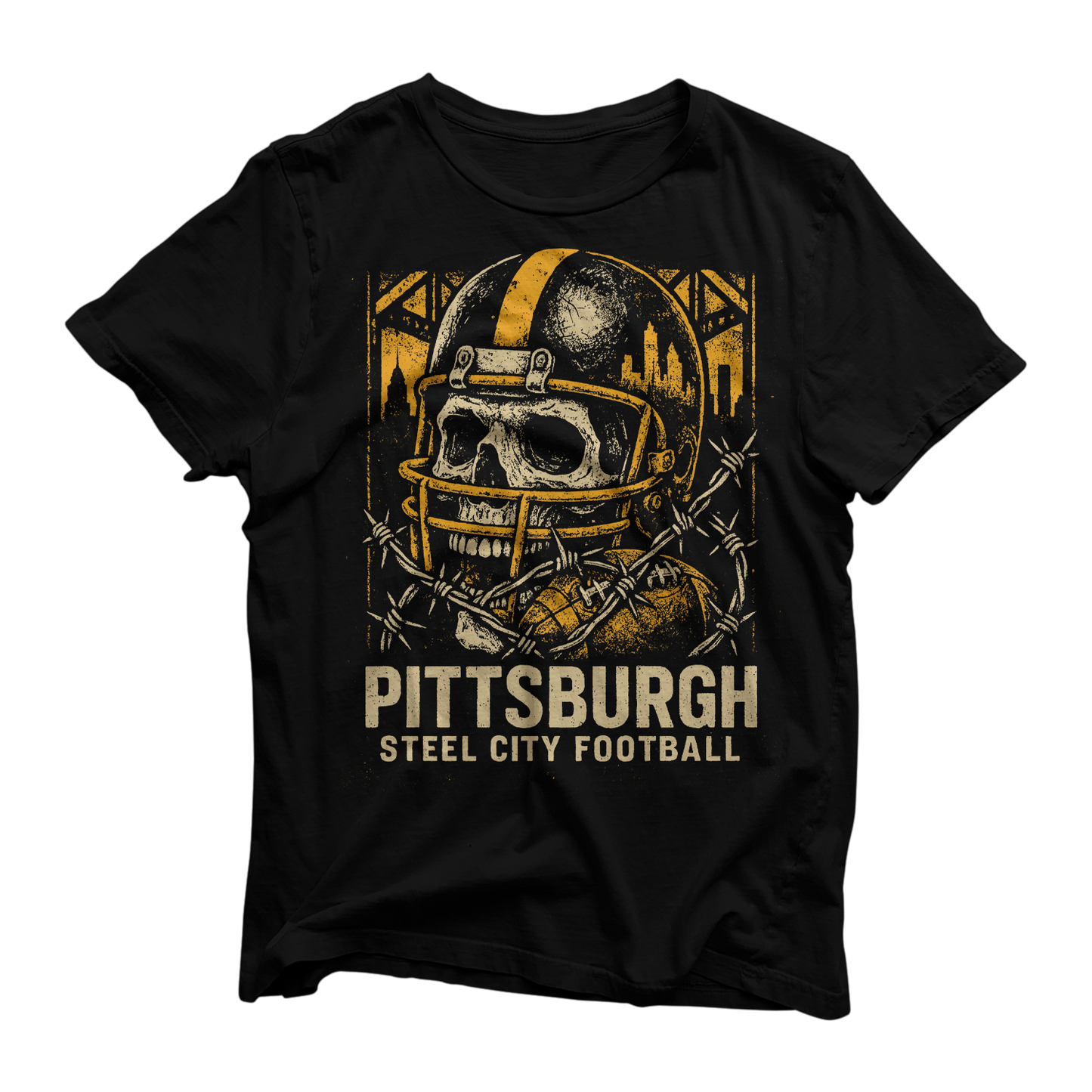 Skull Crackin' Football Tee