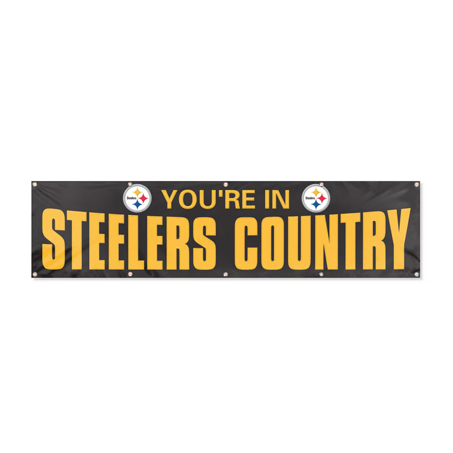 You're in Steelers Country 8ft Black Banner