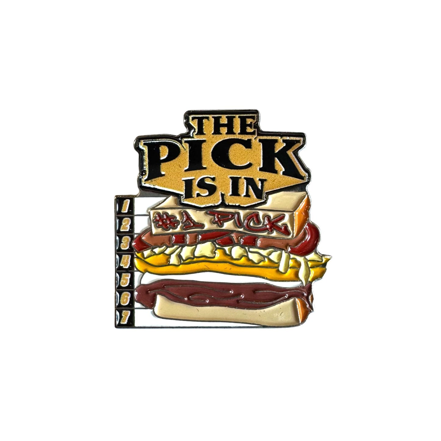 NFL Draft Sandwich Premium Enamel Pin
