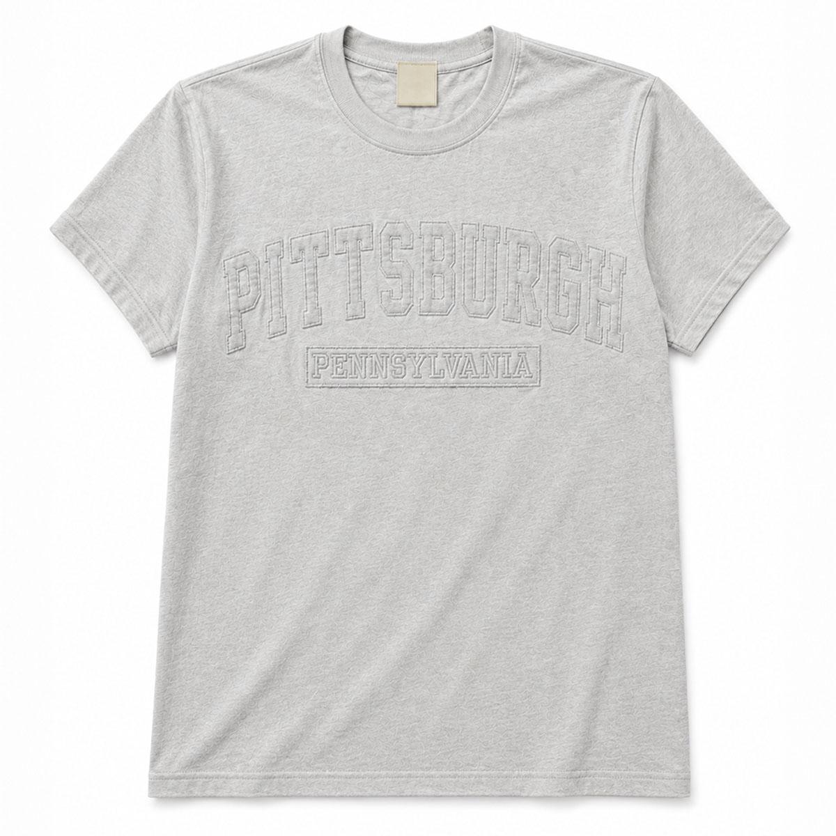 Pittsburgh Pennsylvania Appliqué Tee x Silver