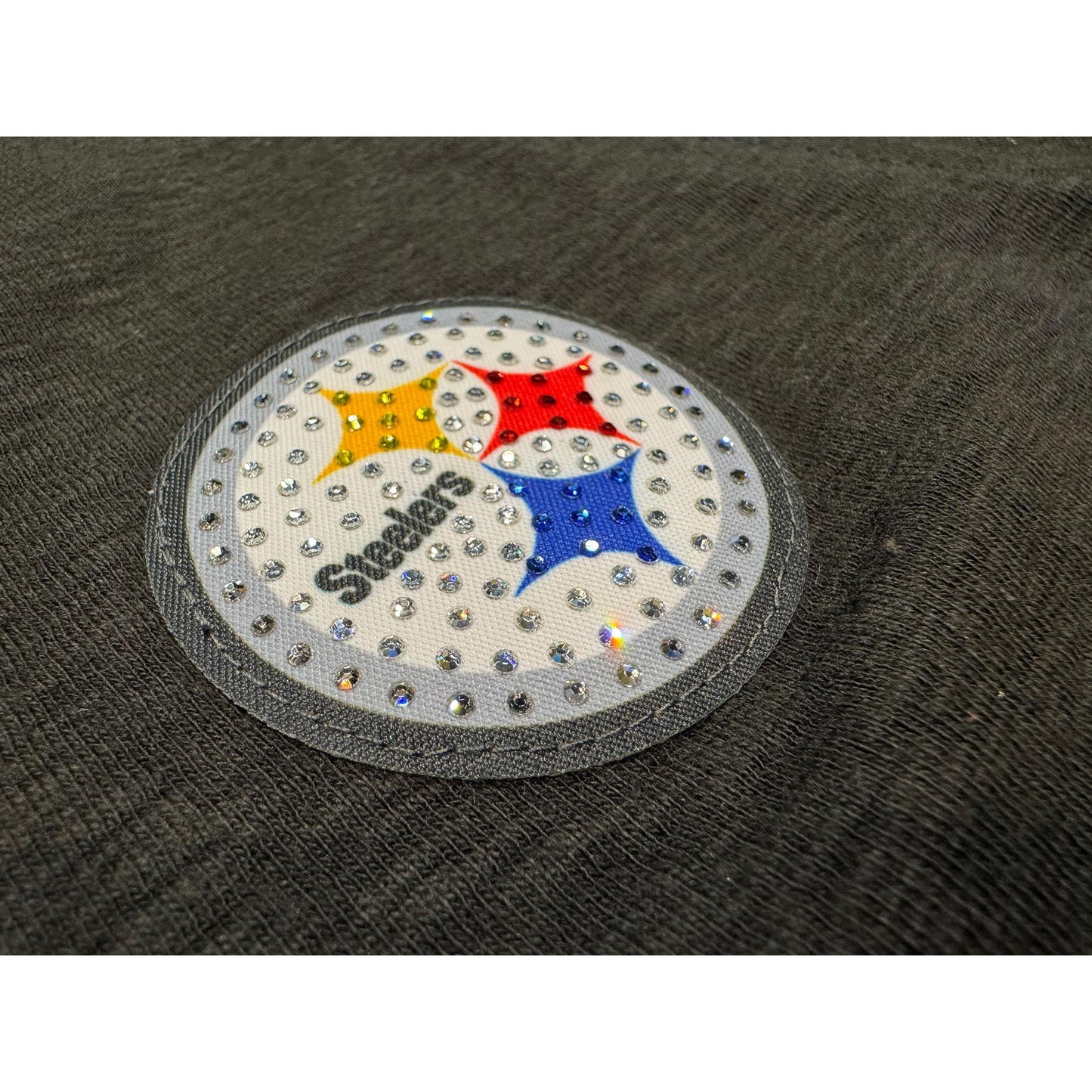 Pittsburgh Steelers New Era Women's Rhinestone Logo Baby Tee