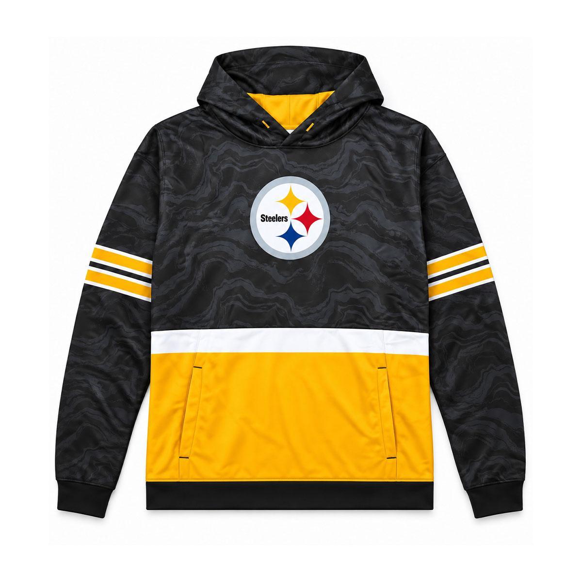 Pittsburgh Steelers Youth Waves Pullover Hoodie