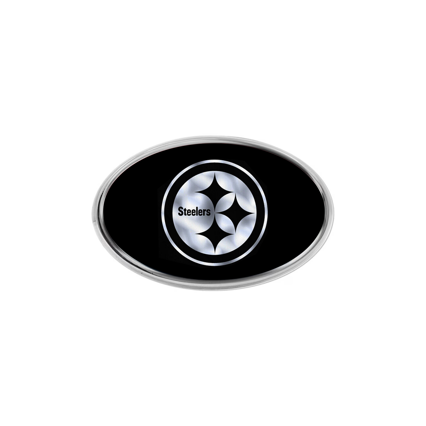Pittsburgh Steelers Metallic Oval Car Emblem