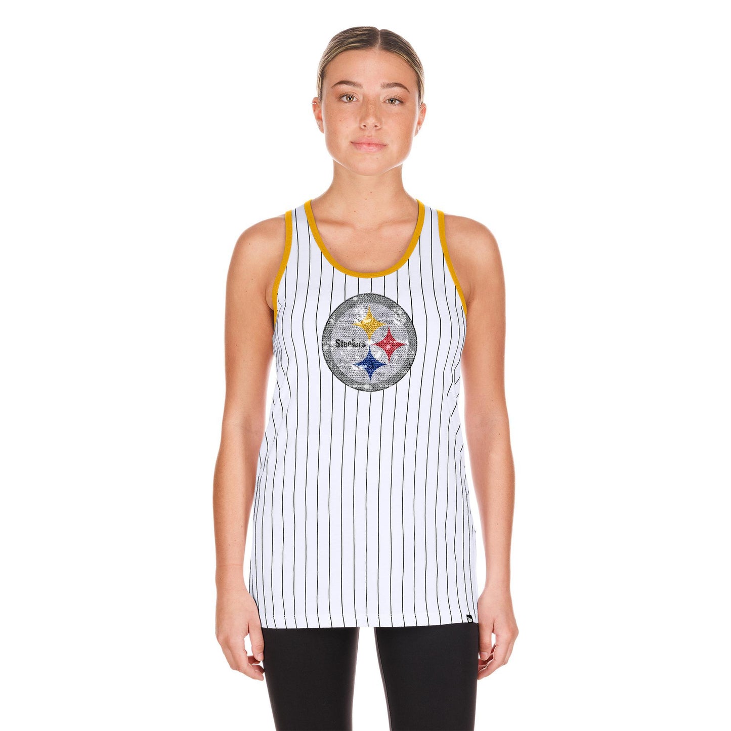 New Era Pittsburgh Steelers Women's Sequin Pinstripe Tank