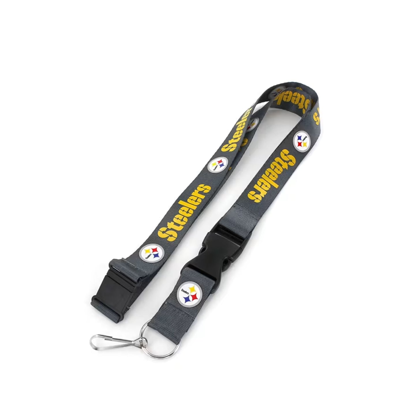 Pittsburgh Steelers Charcoal Team Lanyard