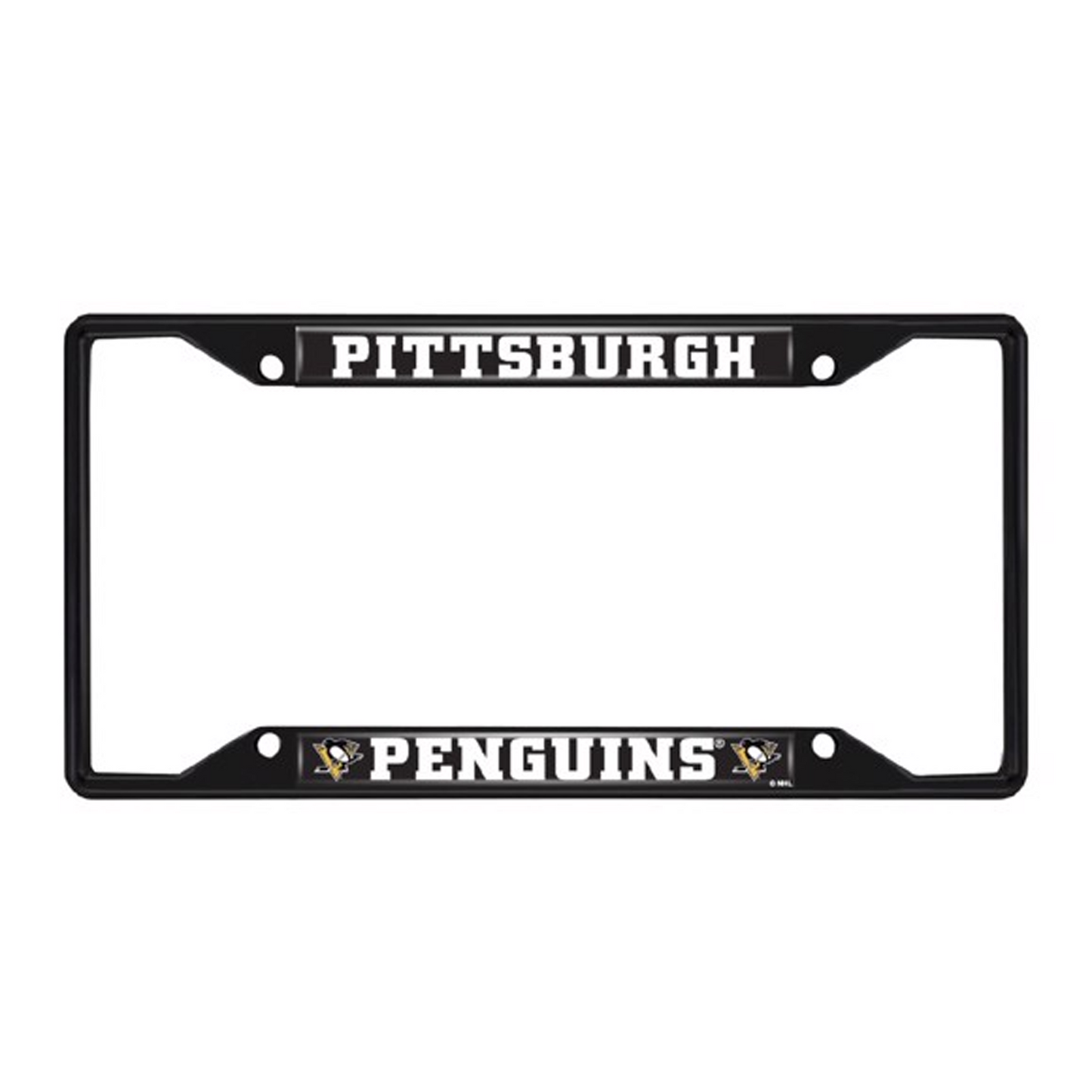 Pittsburgh Penguins Black Metal License Plate Frame