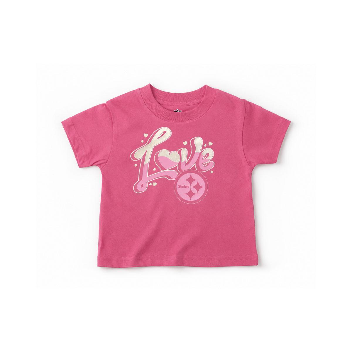Pittsburgh Steelers Infant/Toddler Love Pink Tee