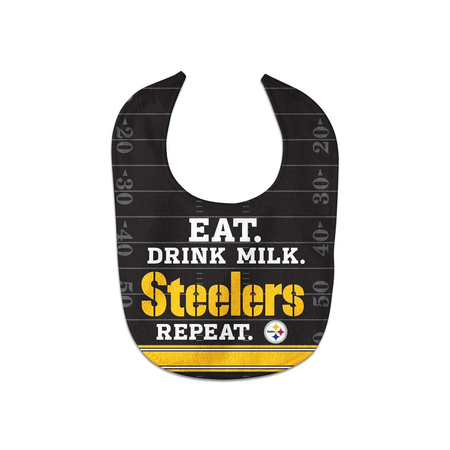 Pittsburgh Steelers Eat Drink Milk All Pro Baby Bib