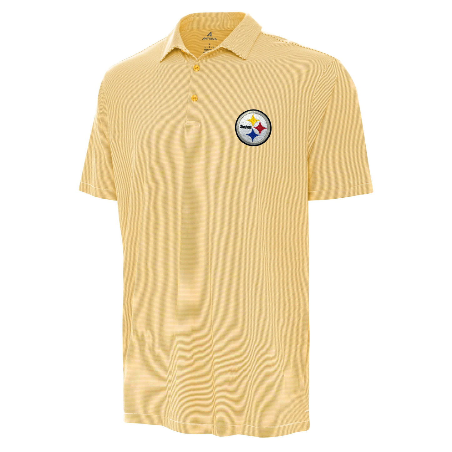 Pittsburgh Steelers Antigua Gold/White Twine Polo