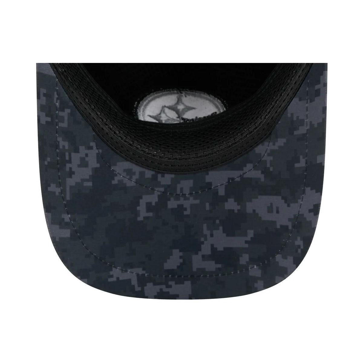 Pittsburgh Steelers New Era Black 2026 Salute To Service Apex 9FORTY Adjustable Trucker Hat