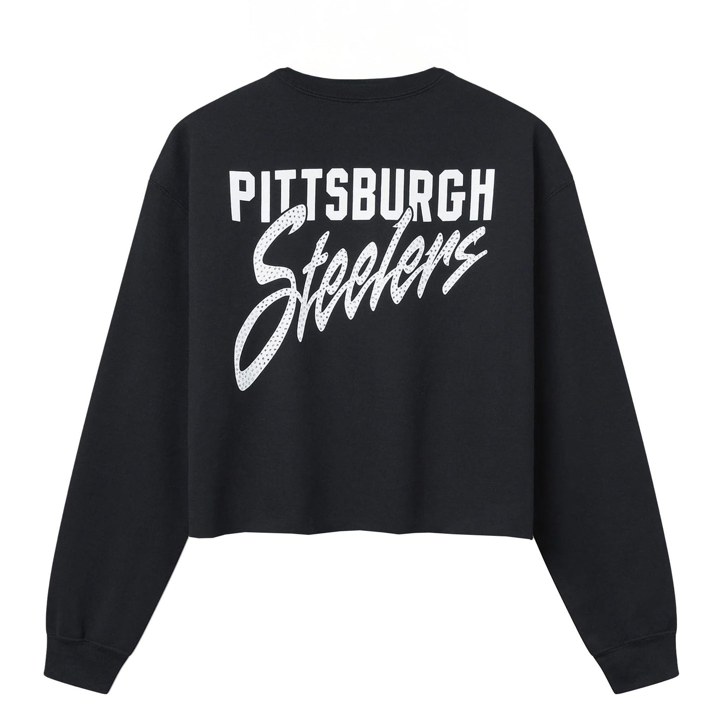 Pittsburgh Steelers Bling Crop Fleece Sweatshirt