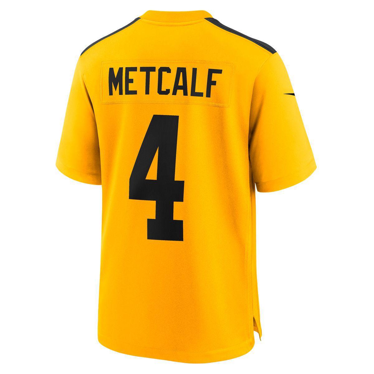 Pittsburgh Steelers DK Metcalf #4 Men's Nike Replica '33 Throwback Jersey