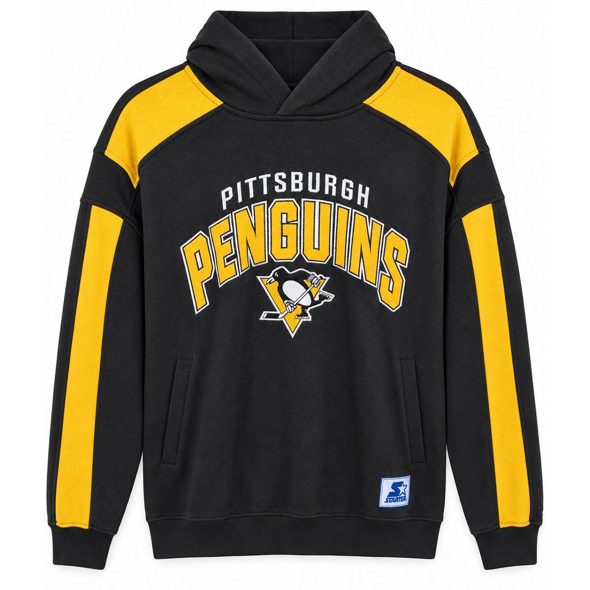 Pittsburgh Penguins Starter Color Block Pullover Hoodie