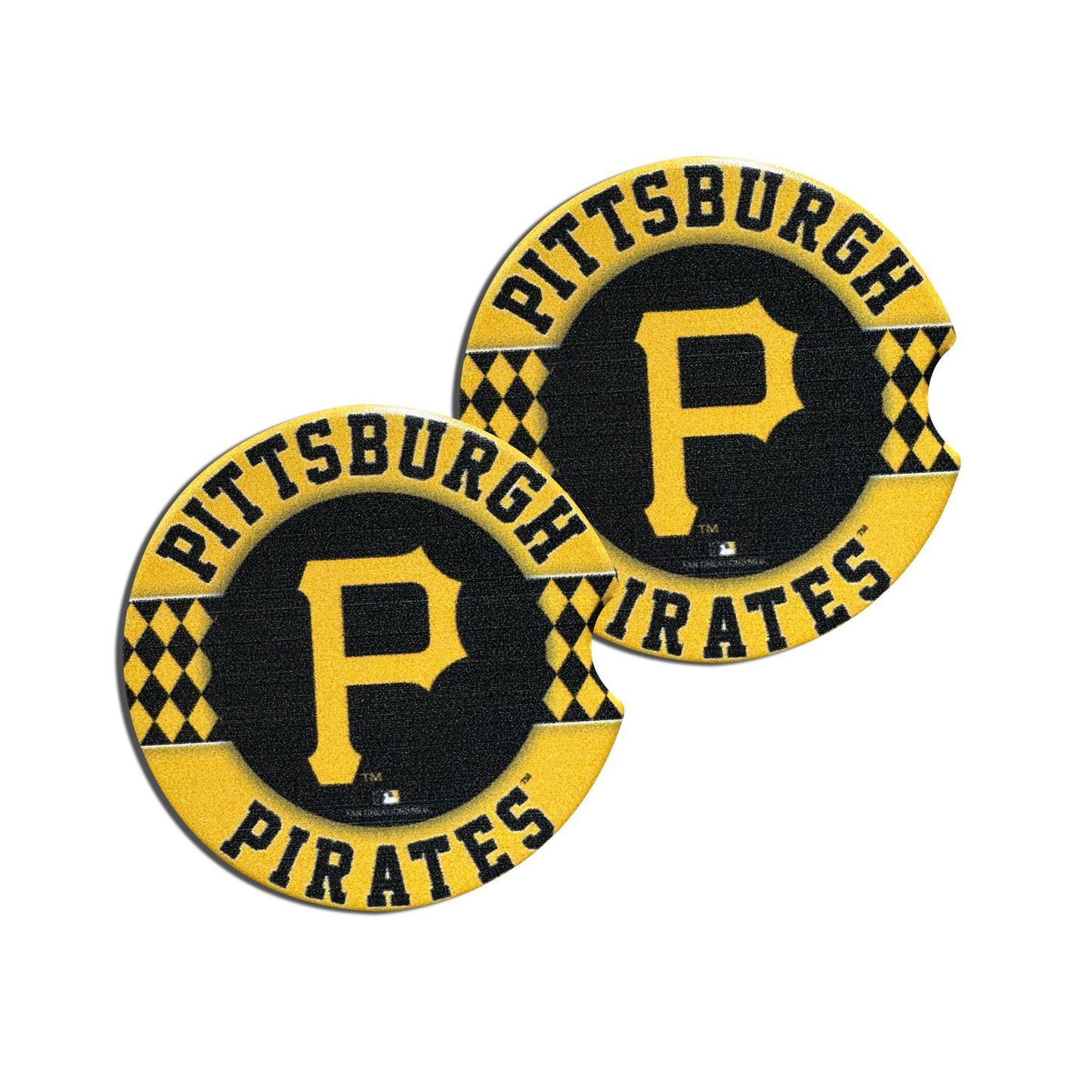 Pittsburgh Pirates Argyle Car Coasters