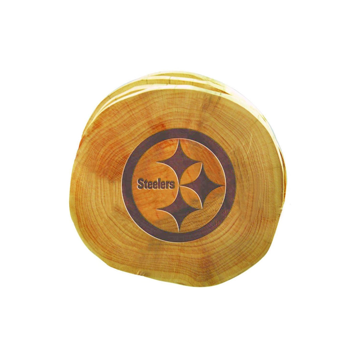 Pittsburgh Steelers 4-Pack Wood Cut Coaster Set