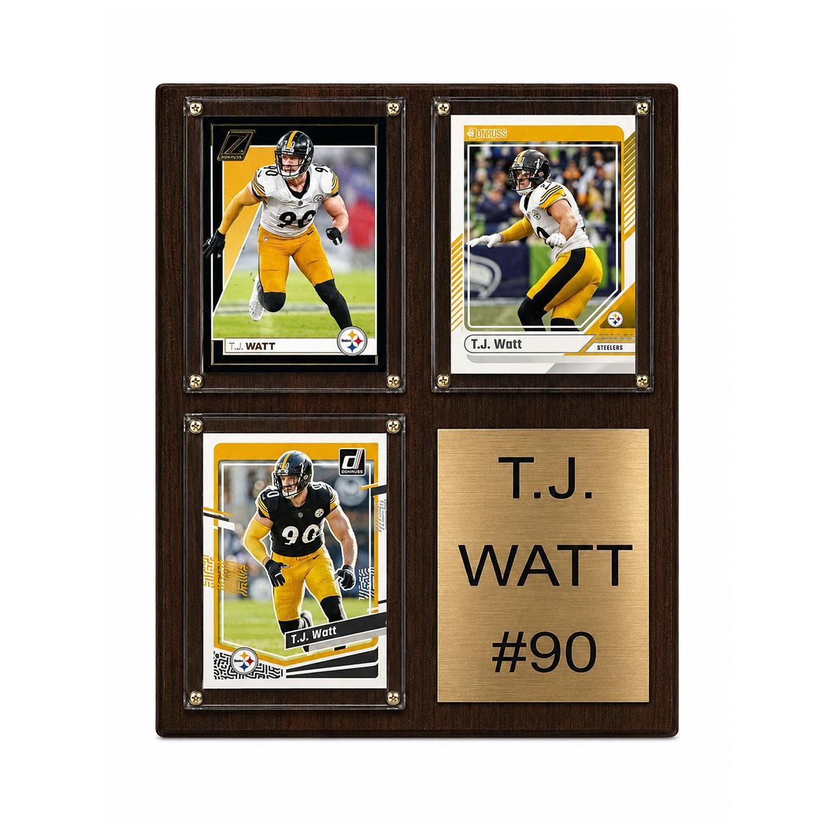 T.J. Watt 8x10" Card Plaque