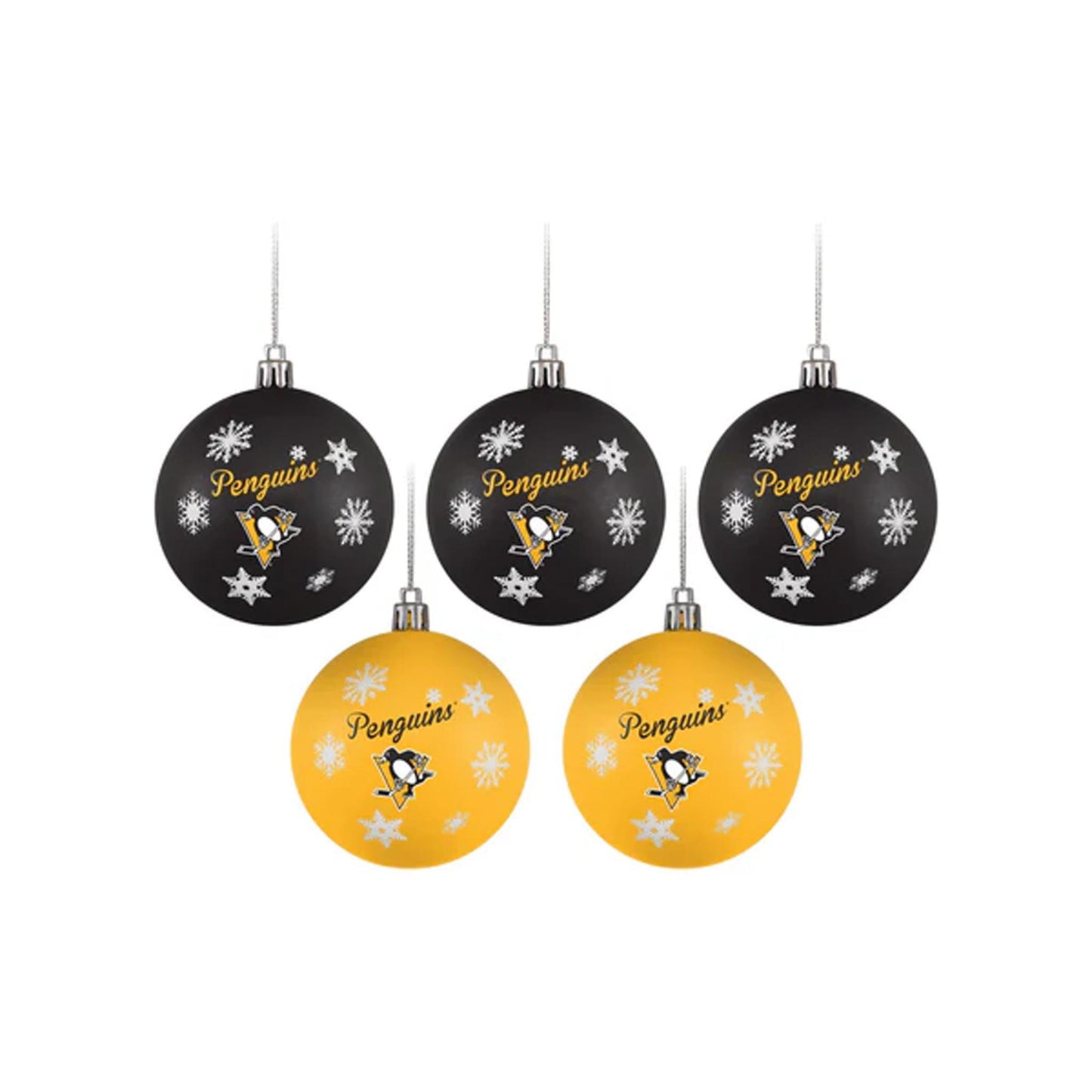 Pittsburgh Penguins 5-Pack Shatterproof Ball Ornament Set