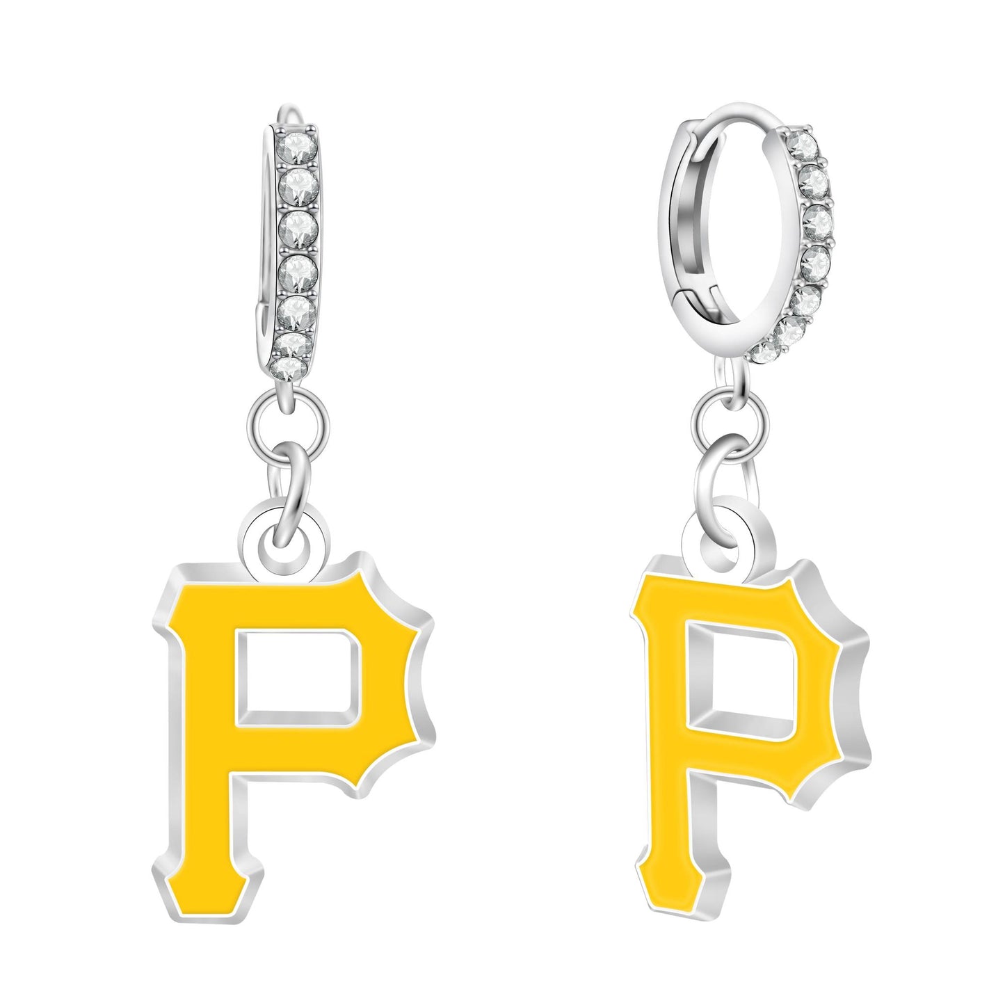 Pittsburgh Pirates Rhinestone Hoop Earring
