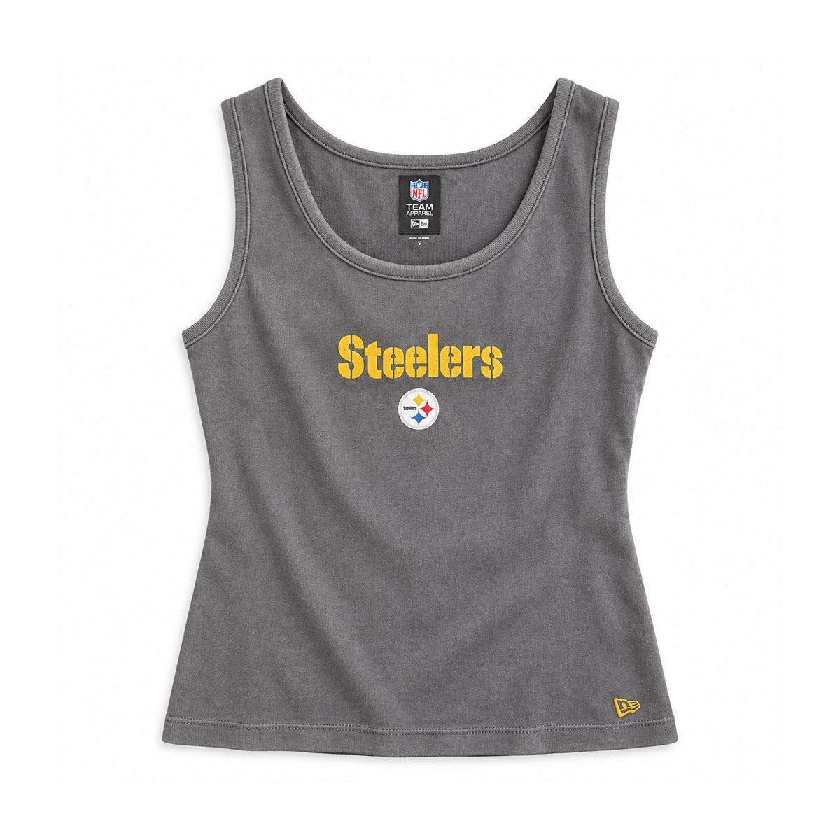 Pittsburgh Steelers Women's Grey Glitter Tank Top