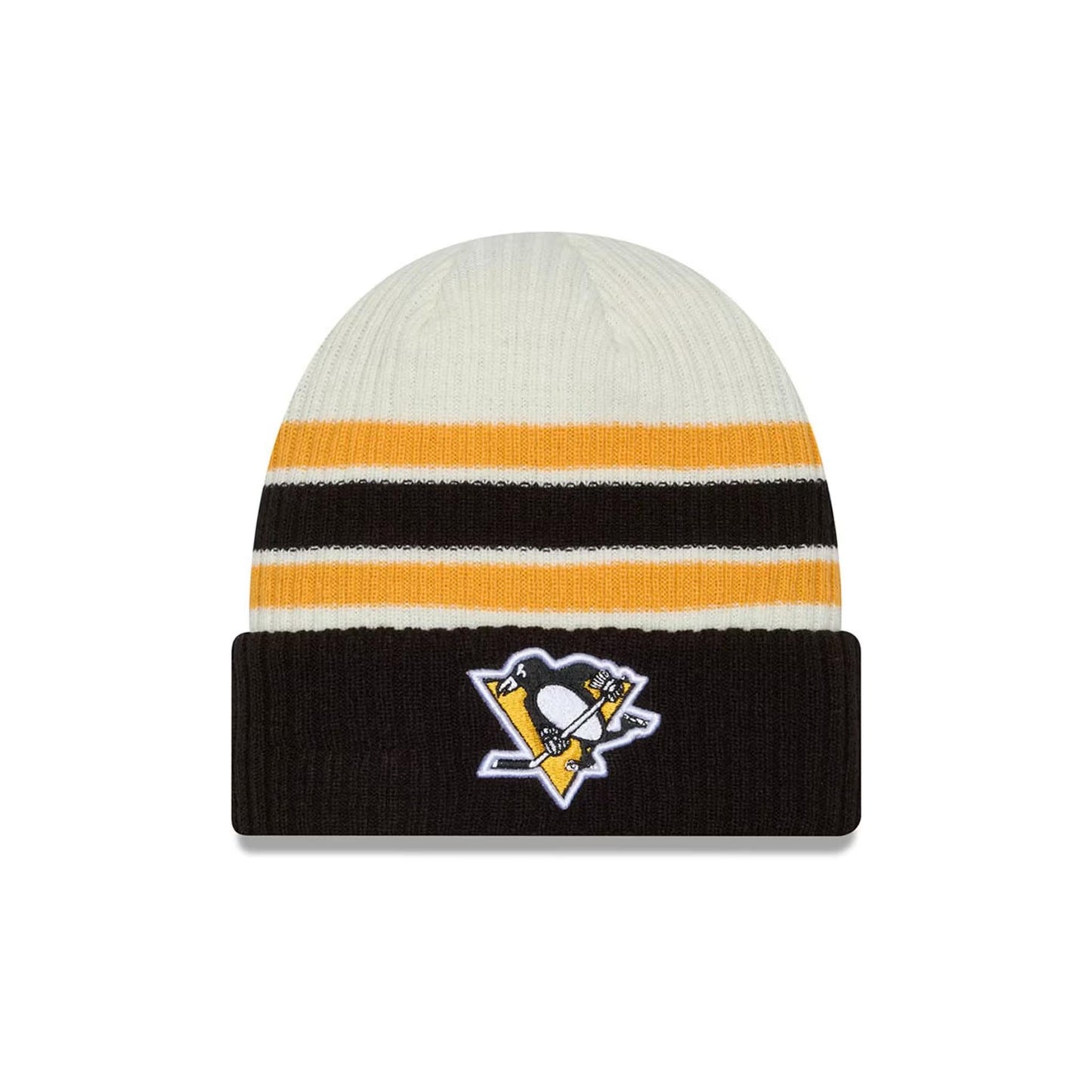 Penguins Black Vintage Cuff Knit Hat