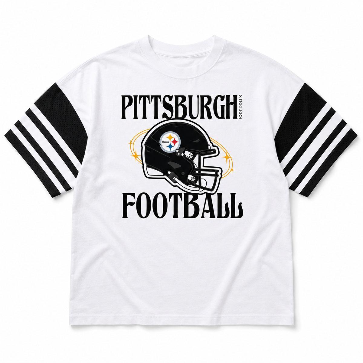 Pittsburgh Steelers Retro Women's Jersey Sleeve Tee