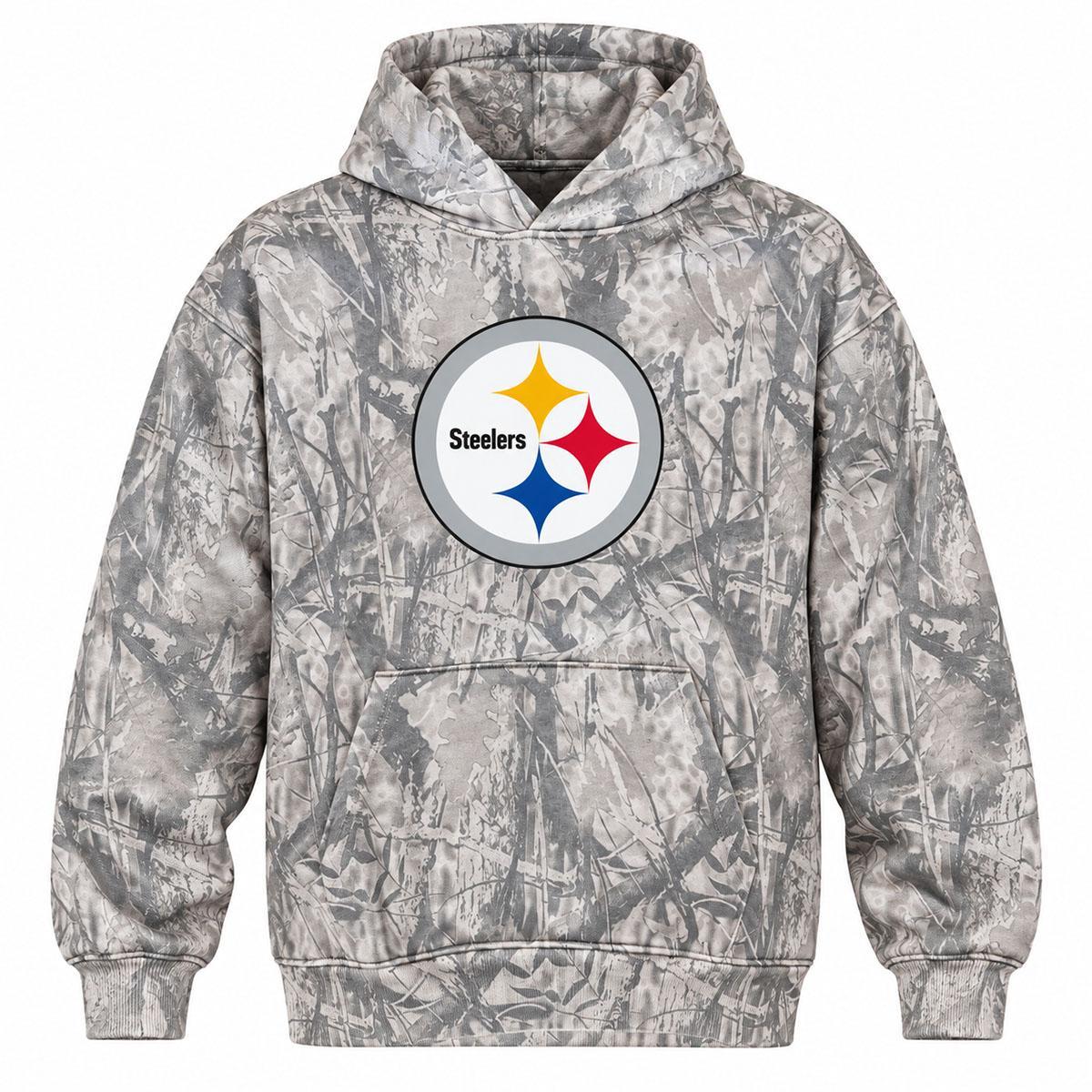 Pittsburgh Steelers Tree Camo Pullover Hoodie