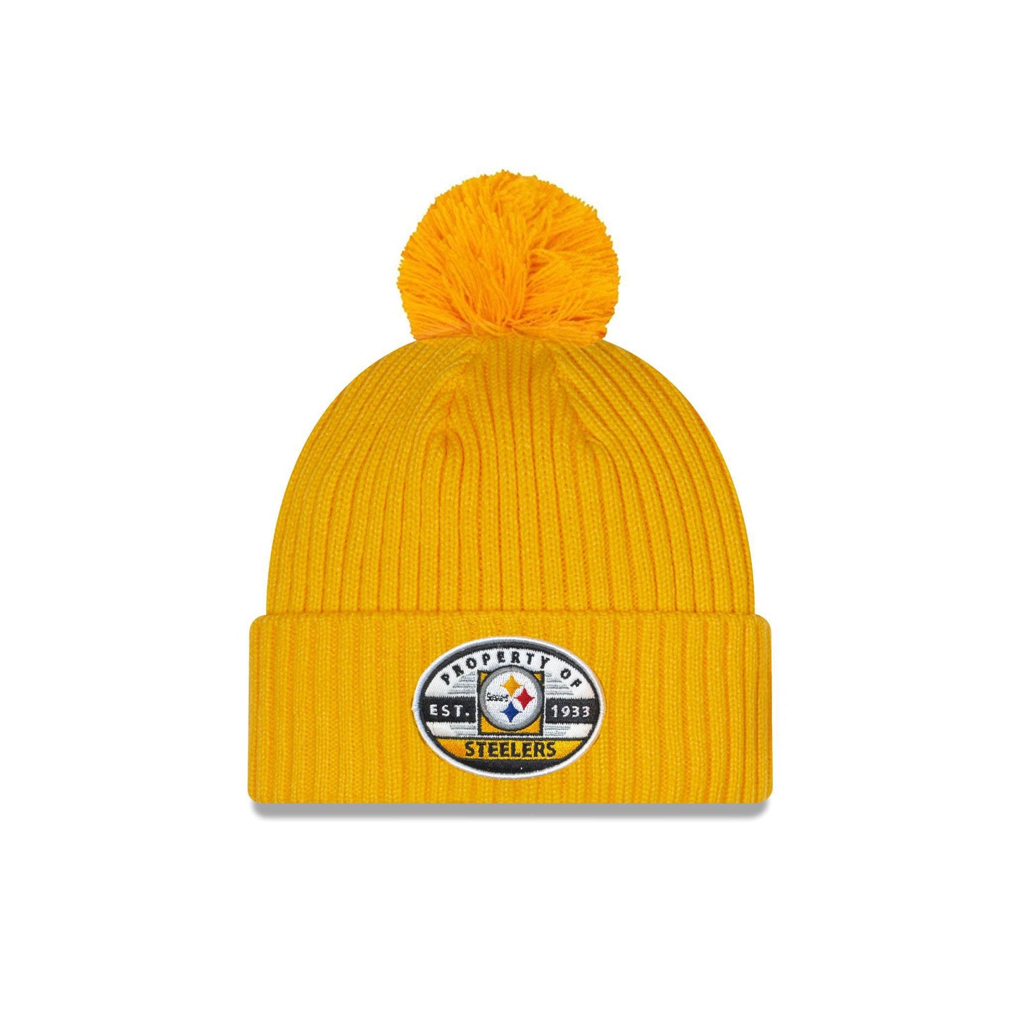 Property of Pittsburgh Steelers Gold Knit Pom Beanie