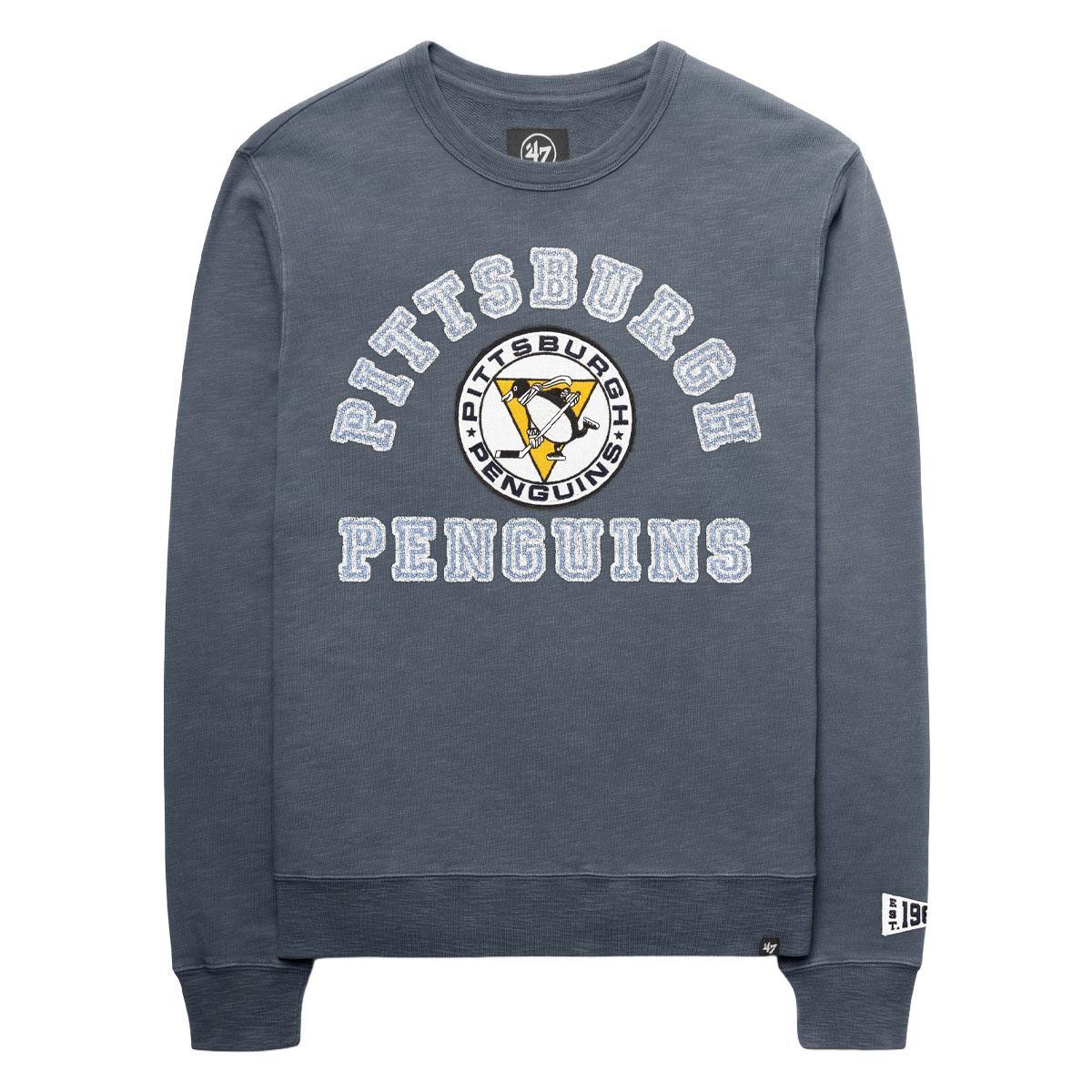 Pittsburgh Penguins Vintage Calderwood Well Worn ’47 French Terry Crew