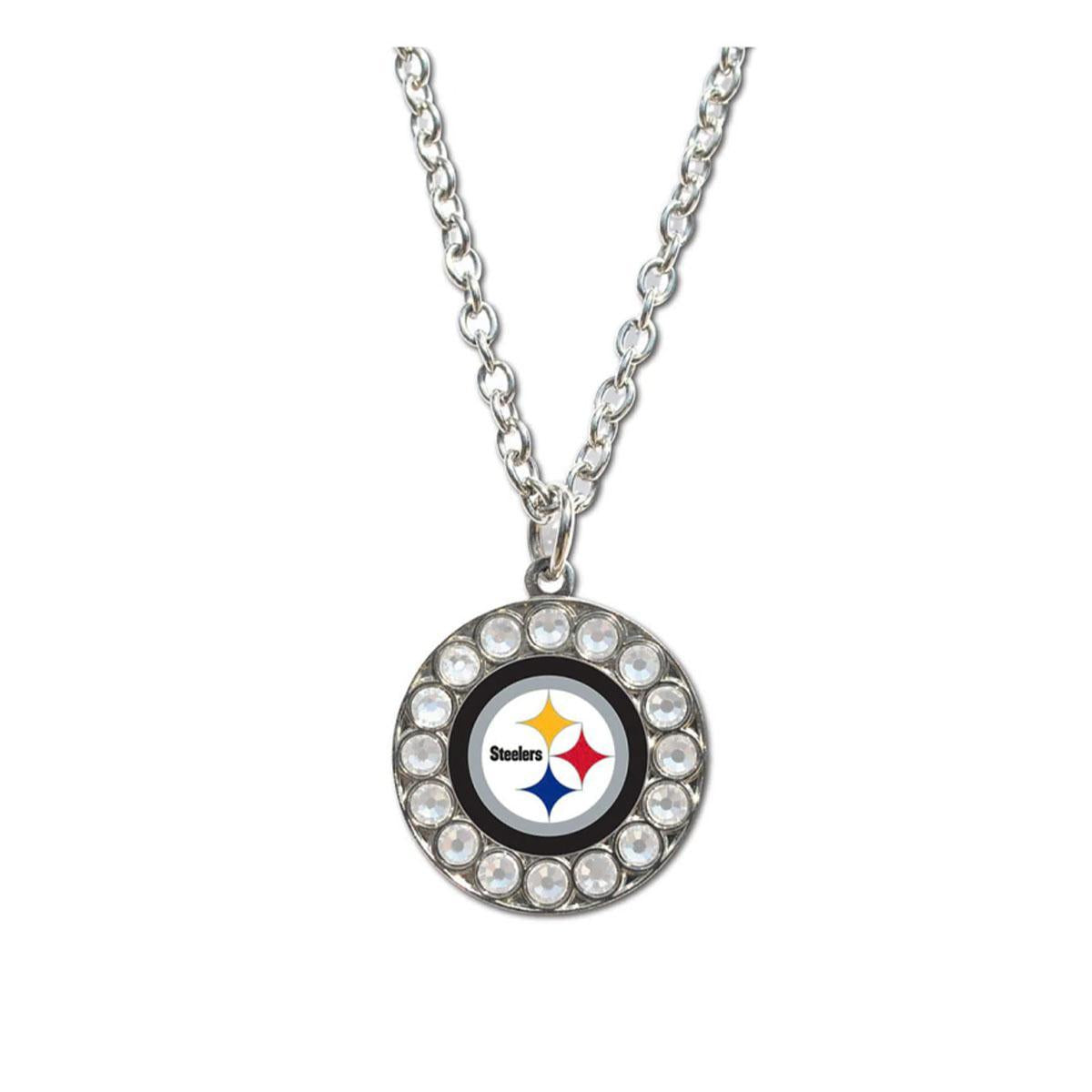Pittsburgh Steelers NFL Rhinestone Steel Hoop Necklace